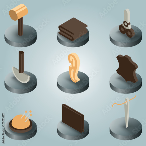Tanner color isometric icons