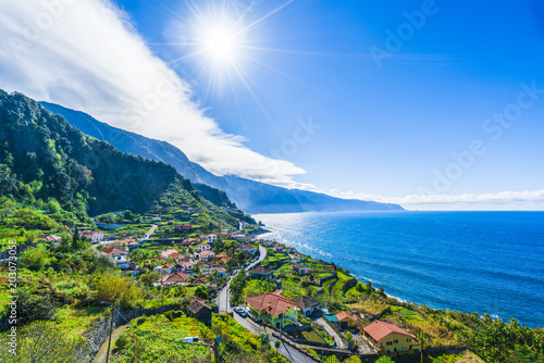 View on the northern coast by the Atlantic, Boaventura, Ponta Delgada, Madeira photo