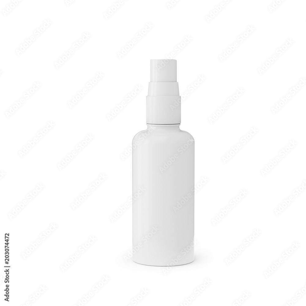 plastic white bottle white background 3d illustration plastic white bottle white background 3d illustration