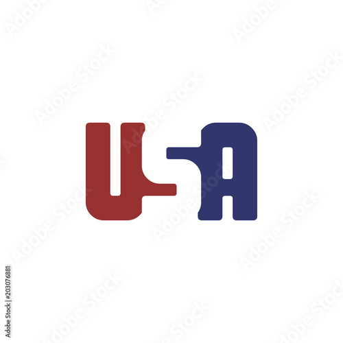 alphabet art logo logotype red and blue theme © Vector1st
