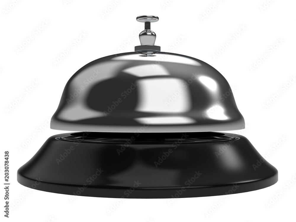 Hotel Reception Bell Isolated on White Background Hotel Reception Bell Isolated on White Background