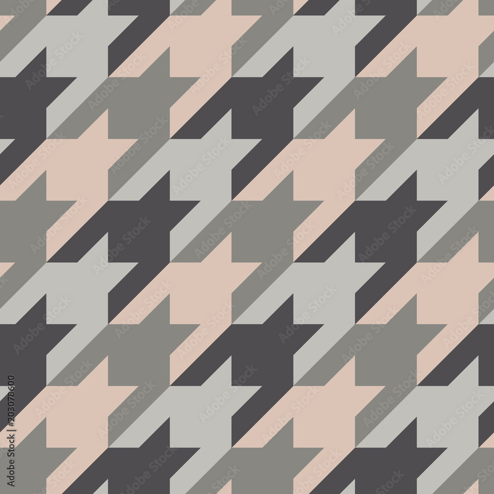 Timeless houndstooth in earthy tones