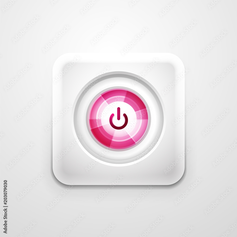 Power button technology logo, digital art techno concept, on off icon Power button technology logo, digital art techno concept, on off icon