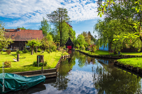 Gebäude im Spreewald in Lehde