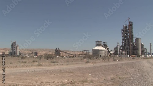 Cement Plant in Ras Al Khaimah, one of the United Arabic Emirates. photo