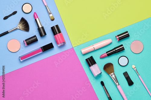 Fashion Cosmetic Makeup Set. Beauty Essentials.