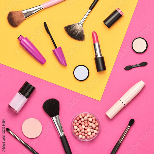 Fotografie Fashion Cosmetic Makeup Set. Beauty Products