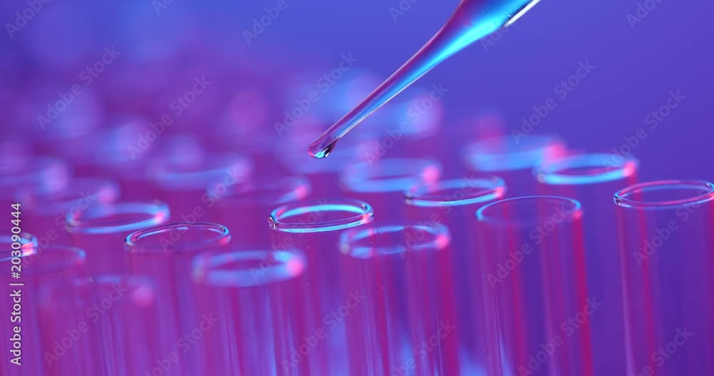 Pipette and test tube Pipette and test tube