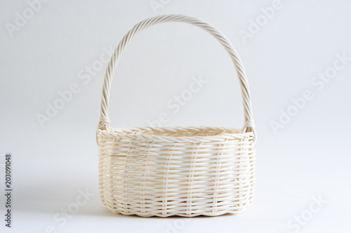 Empty new basket on white background.