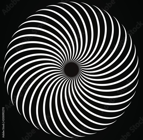 Abstract White Spiral Element