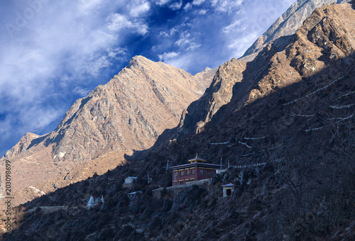 Ancient Tengboche Buddhist monastery in Sagarmatha National Park, Nepal, Himalayas photo