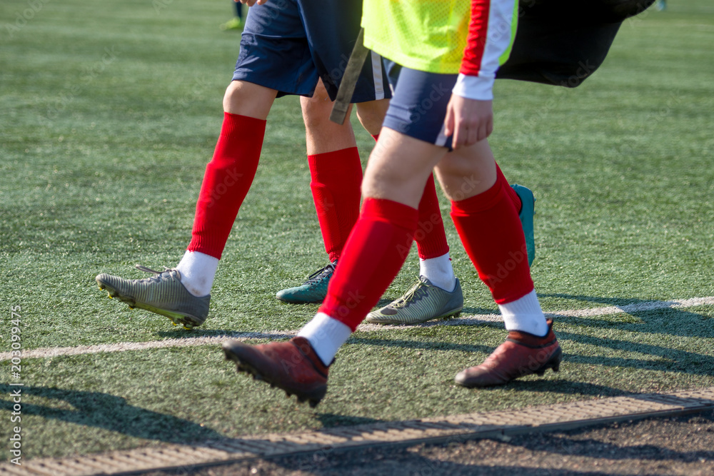 St. Petersburg, Russia, April 15, 2018: young players from the Olympic reserve school