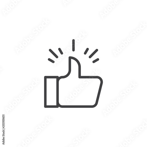 Thumbs up outline icon