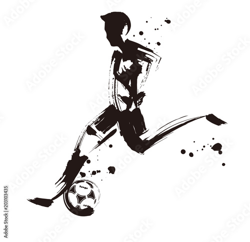 サッカー選手／ドリブル