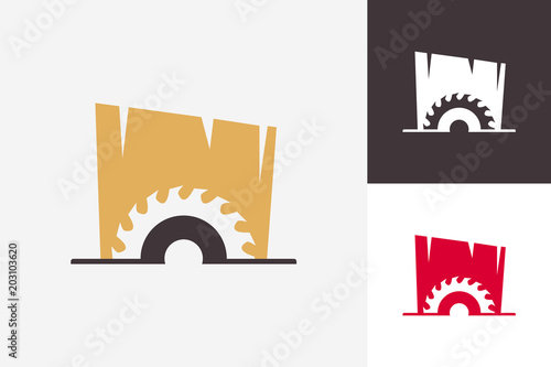 Sawmill Logo Template Design Vector, Emblem, Design Concept, Creative Symbol, Icon