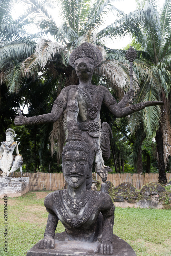 Wat Xieng Khuan Buddha park. Vientiane, Laos.. Wat Xieng Khuan Buddha park. Vientiane, Laos..