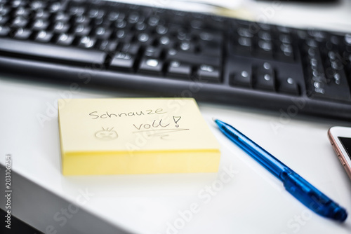 Schnauze voll im Büro photo