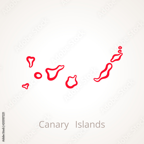 Canary Islands - Outline Map