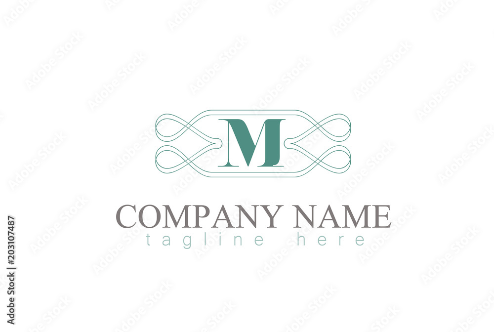 Vector Letter M Decorative Ornament Frame Design. Vector Letter M Decorative Ornament Frame Design.