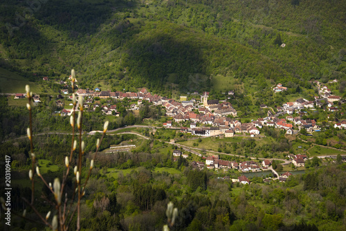Tableau sur toile Mouthier Haute Pierre vue de haut