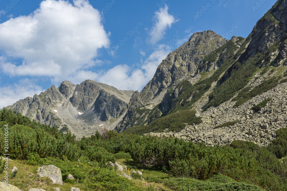 Amazing Landscape of Yalovarnika and The Tooth peaks and Begovitsa River Valley, Pirin Mountain, Bulgaria