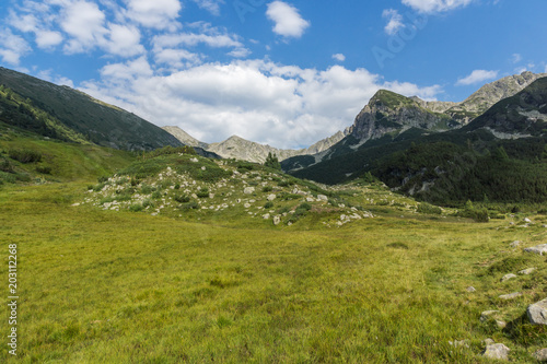 Amazing Landscape of Yalovarnika  peaks and Begovitsa River Valley  Pirin Mountain  Bulgaria