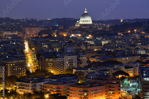 High Angle View Of Illuminated Cityscape At Night © MaxRich01