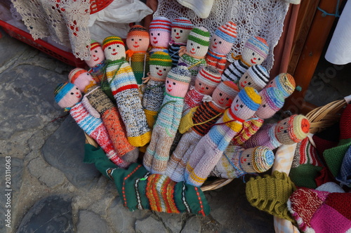 Knitted dolls. Folk craft. Sozopol. Bulgaria