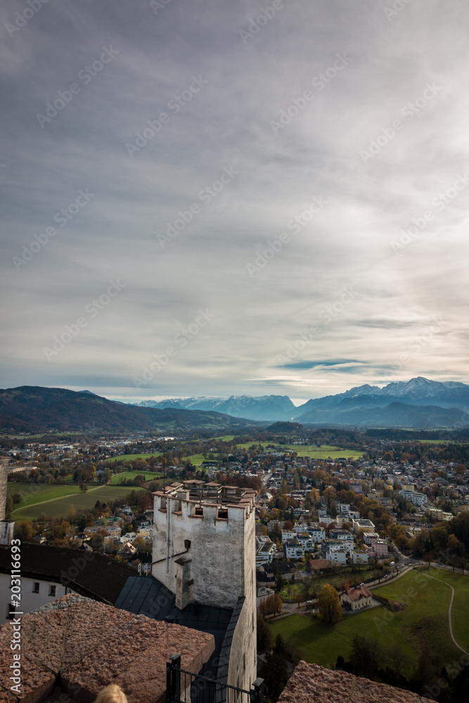 Obraz premium Ausblick von der Festung Hohensalzburg
