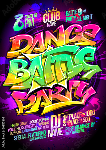 Dance battle party poster concept