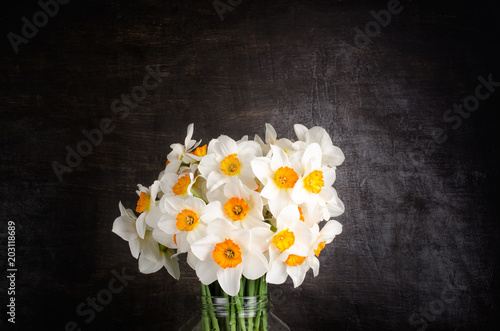 Fototapeta Naklejka Na Ścianę i Meble -  a bouquet of white daffodils