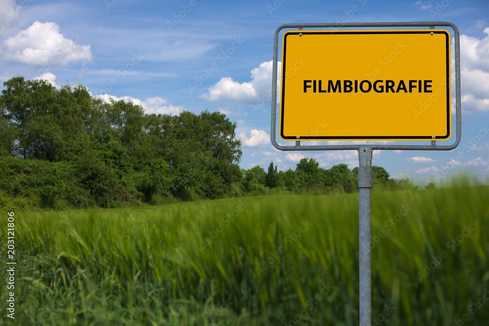 FILMBIOGRAFIE - Bilder mit Wörtern aus dem Bereich FILM, Wort, Bild, Illustration