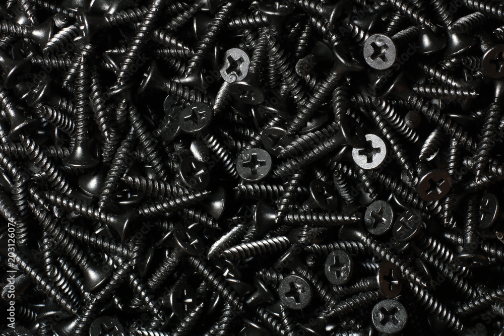 Background texture with screws. Roofing screws. Background texture with screws. Roofing screws.