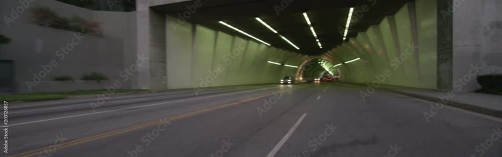 Front view of a Driving Plate: Car turns right from Figueroa Street in Los Angeles to enter the 2nd Street tunnel, continues on 2nd Street to turn right onto Spring Street, and travels on Spring Street to 3rd Street. Front view of a Driving Plate: Car turns right from Figueroa Street in Los Angeles to enter the 2nd Street tunnel, continues on 2nd Street to turn right onto Spring Street, and travels on Spring Street to 3rd Street.