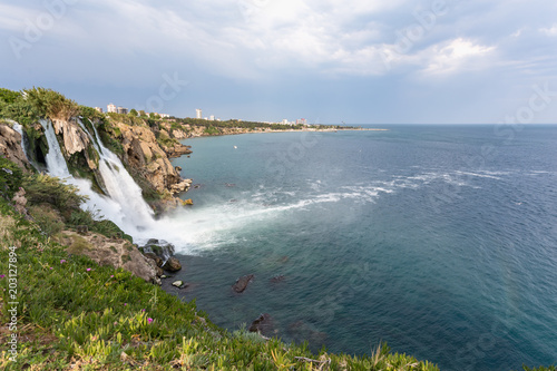 Beautiful Duden waterfall in Antalya