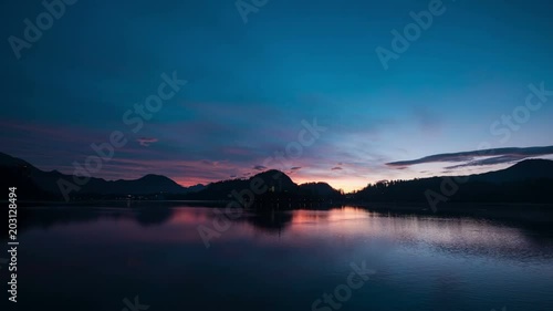 Timelapse of a lake at dawn