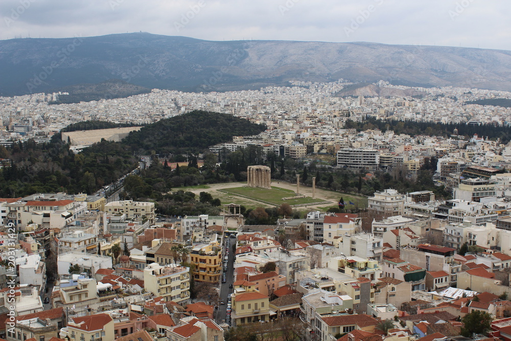 Vista panorámica de Atenas 