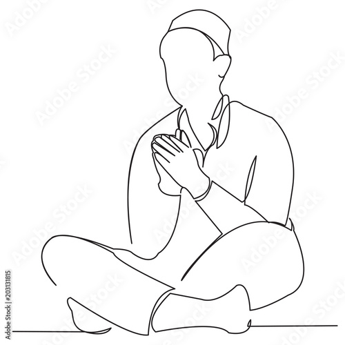 male Muslim praying