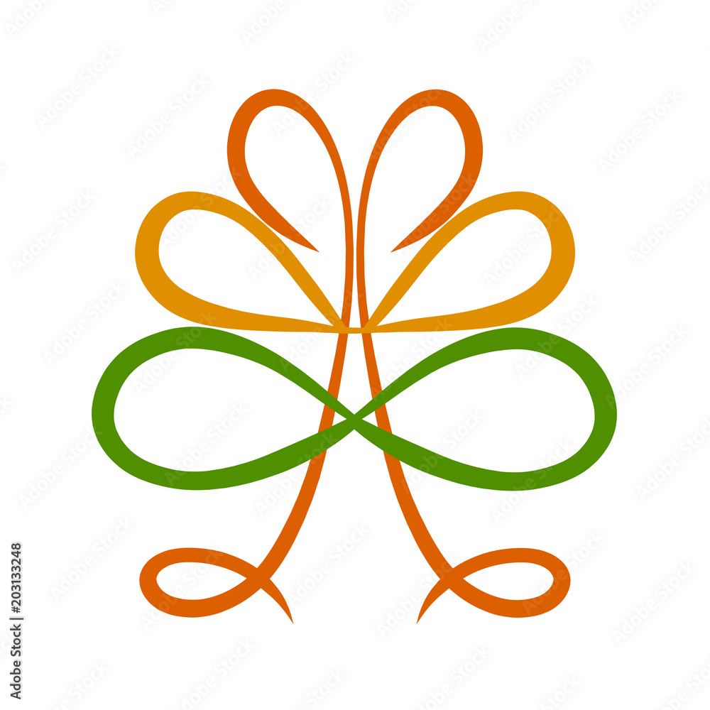 Symbolic tree with the symbol of infinity and hearts Stock Illustration ...