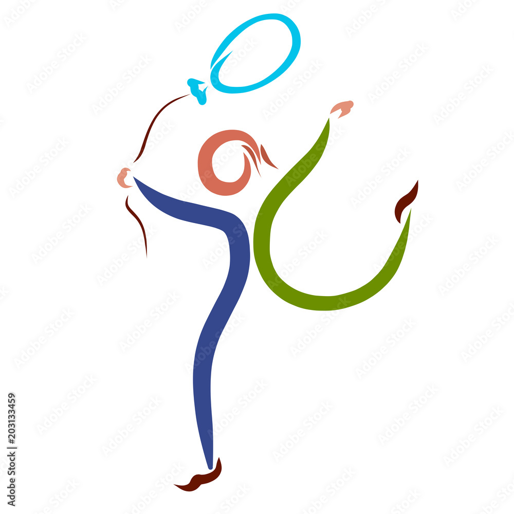 Fototapeta premium Cheerful man running with blue balloon