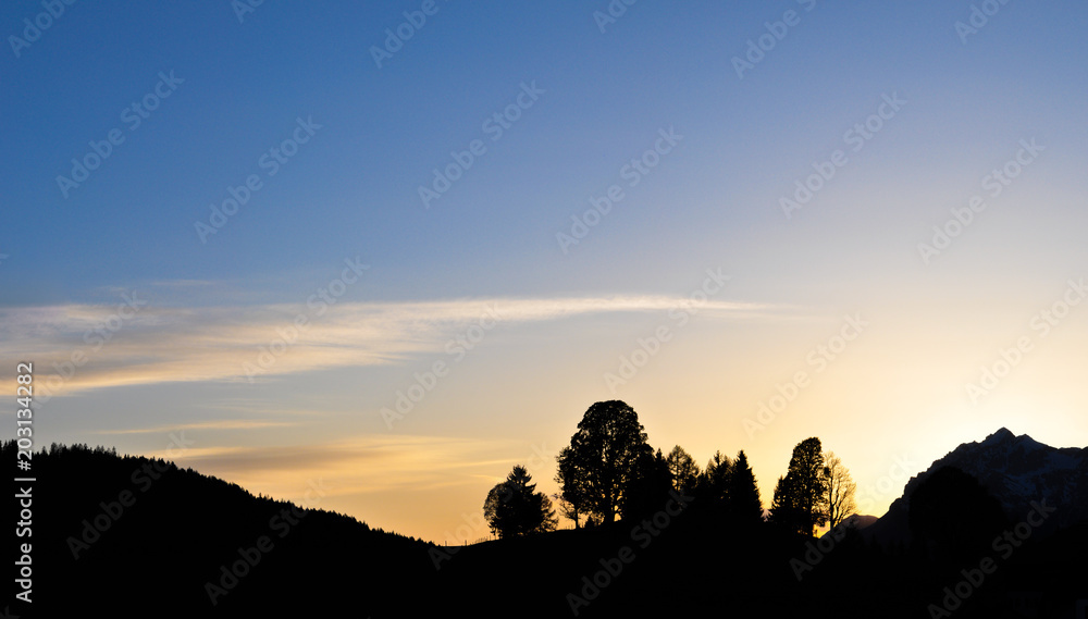 Sunset in Austria Sunset in Austria