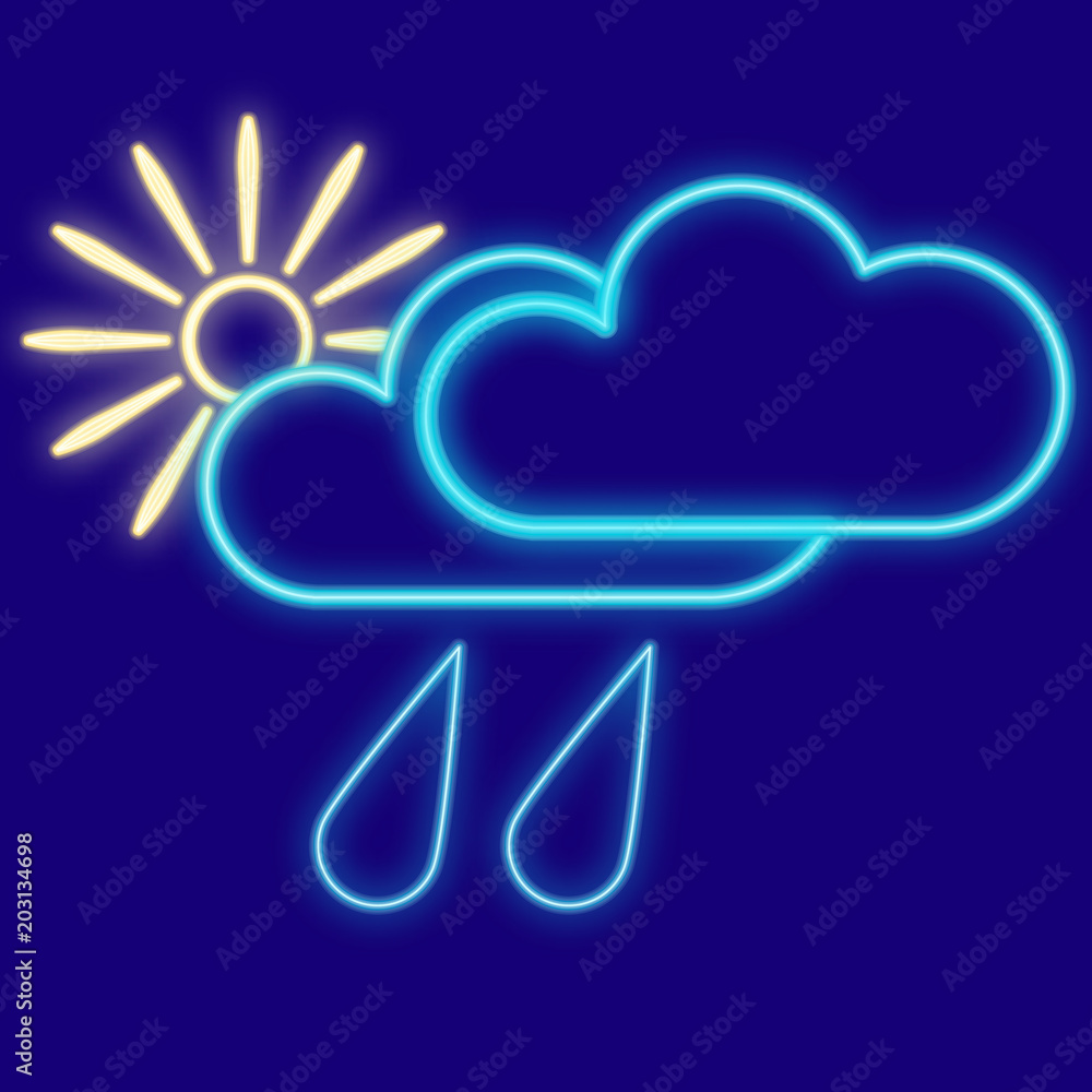 Weather. Clouds, drops, rain, sun Weather. Clouds, drops, rain, sun