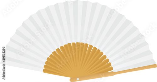 Paper fan. vector illustration