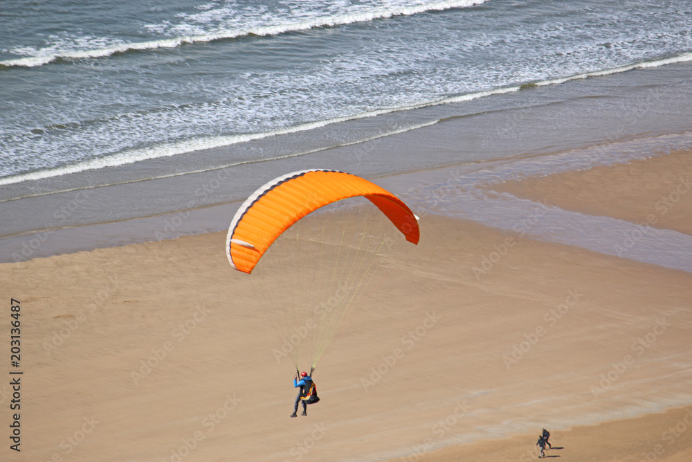 Obraz premium Paraglider above the beach