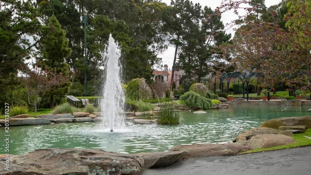 Water fountain in a pond Water fountain in a pond