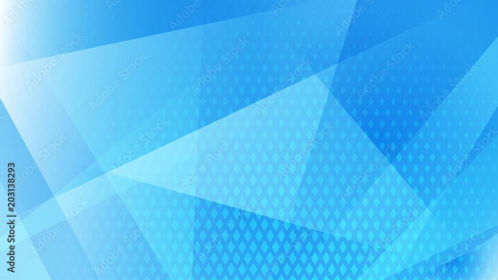 Obraz premium Abstract background of lines, polygons and halftone dots in light blue colors