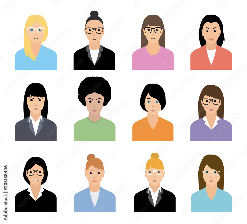 Premium Vector  People avatar business person icon vector illustration  flat design