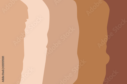 Foundation cream different tone. Flat design. Vector illustration