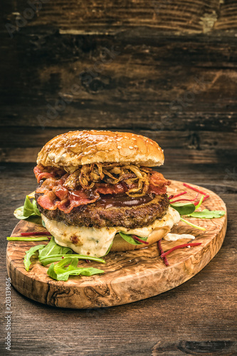 BBQ Burger with Bacon and Onions