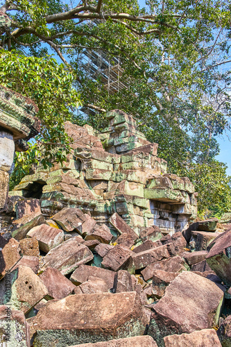 Preh Khan temple stone ruins, Siem Reap, Cambodia photo